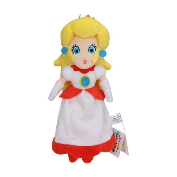 10.4 Super Mario Bros Plyschleksaker Soft Fire Princess Peach Fyllda Doll Presenter