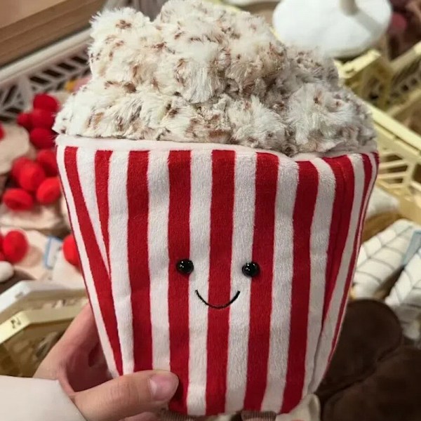 Bedårande 19CM JELLYCAT Amuseable Popcorn Plyschleksak - Perfekt för barn och samlare, mjuk