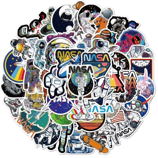 50 st NASA Space Astronaut Interstellar Travel Stickers Graffiti Skateboard Moon