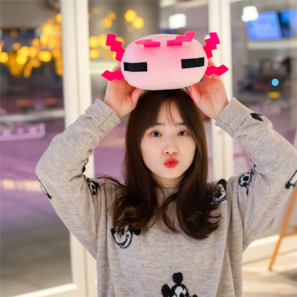 Minecraft Plyschleksak Mjuk Fylld Docka 25cm Rosa Salamander Barnpresent