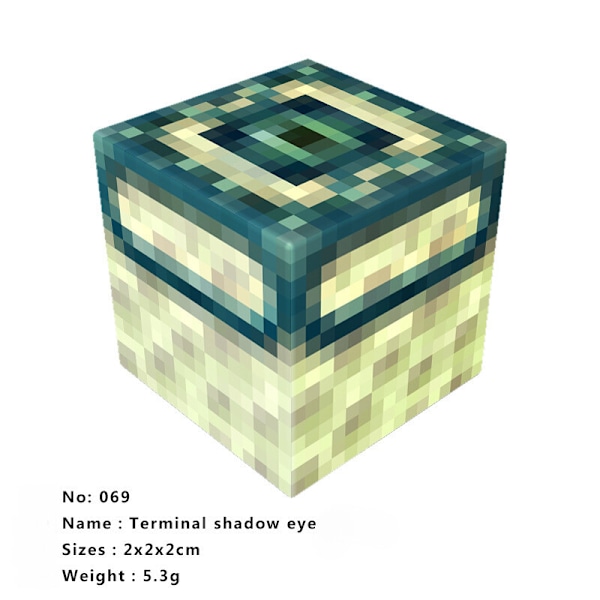 Rikt utbud av magnetiska block Minecraft-kuber DIY Byggleksaker Set 10 st 53 terminal shadow eye