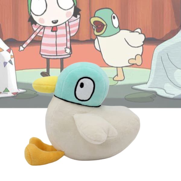 Sarah And Duck Plyschleksak BBC TV Mjukt Gosedjur Barnpresent 18cm