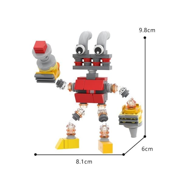 MOC My Singing Monster Kör Byggklossar Barn Pedagogiska Spel Leksaker Klossar Orange 2 (98pcs)