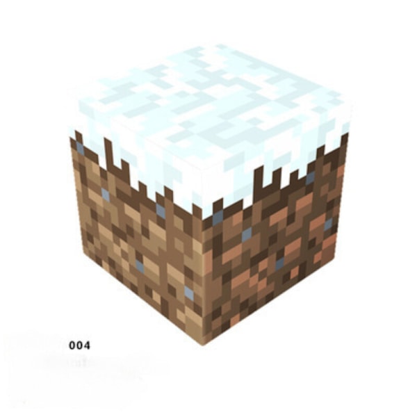 Rikt utbud av magnetiska block Minecraft-kuber DIY Byggleksaker Set 10 st 004_snow