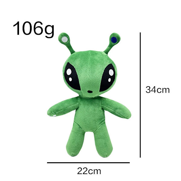 IKEA Aftonsparv Mjukleksak Gosedjur Plyschdocka Grön Alien Barnpresenter 34 cm