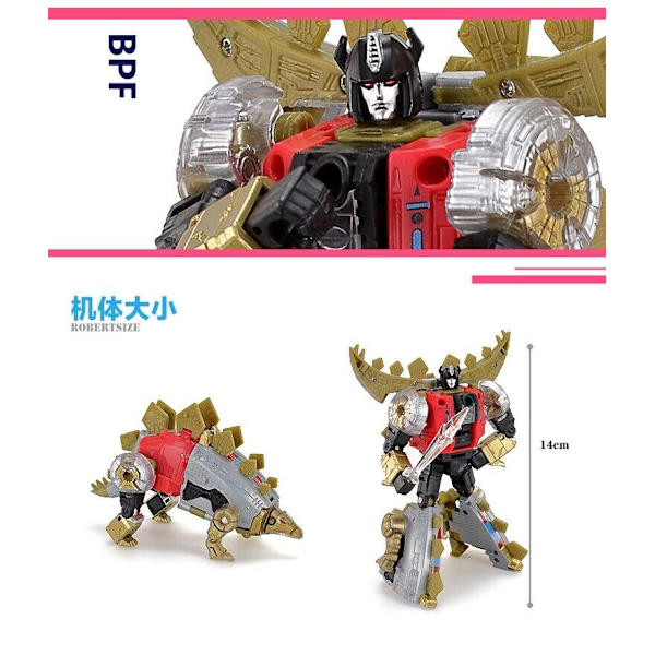 Transformator BPF 03 Snarl Dinobot Beast Dinoking Stegosaurus Action Figurleksak