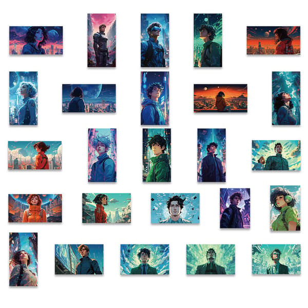 50X Ready Player One VR AI Simulering Future World Stickers Laptop Kindle Phone