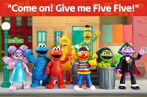 Blokees Sesame Street Modell Actionfigurer Ernie Bert Oscar Greve von Count Gåva A