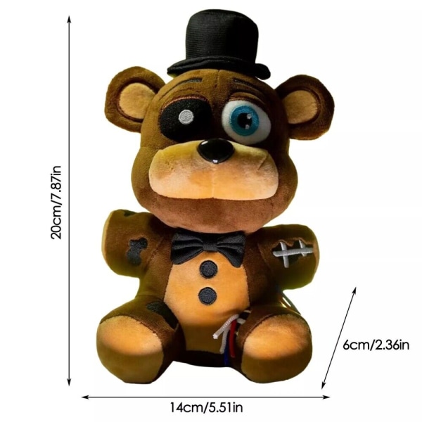 Mjukdjur Gosedjur Nalle Kanin Spel FNAF Plyschleksaker Barnpresent 20 CM Big Brown Bear