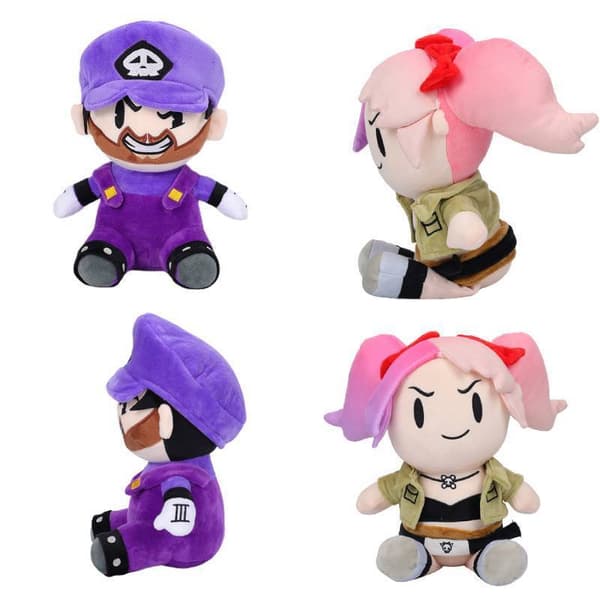 Mario SMG4 Super Bros Animation Lila fylld plysch tecknad docka actionfigur Purple