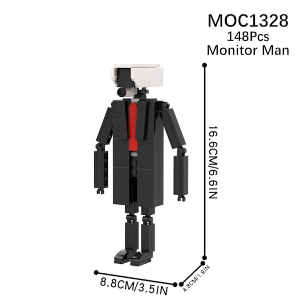 Mini Kameraman Modell Byggklossar Set för Skibidi Toalett MOC Klossar Leksaker Kit G059Q