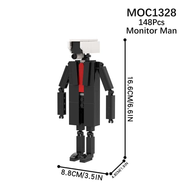 Mini Kameraman Modell Byggklossar Set för Skibidi Toalett MOC Klossar Leksaker Kit MOC1319