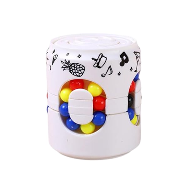 Magic Cube Dekompression Gyro Stress Reliever Leksaker Fidget Toy Plast Activity White Puzzle Can