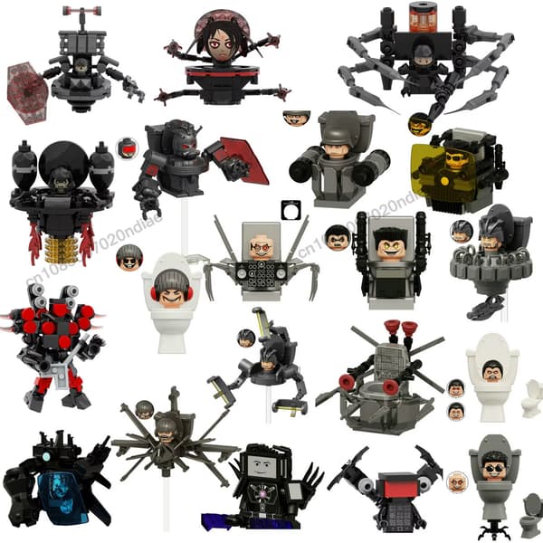 32 Skibidi Toalett Minifigurer Anime Byggklossar Set för Barn Present Leksak 2222