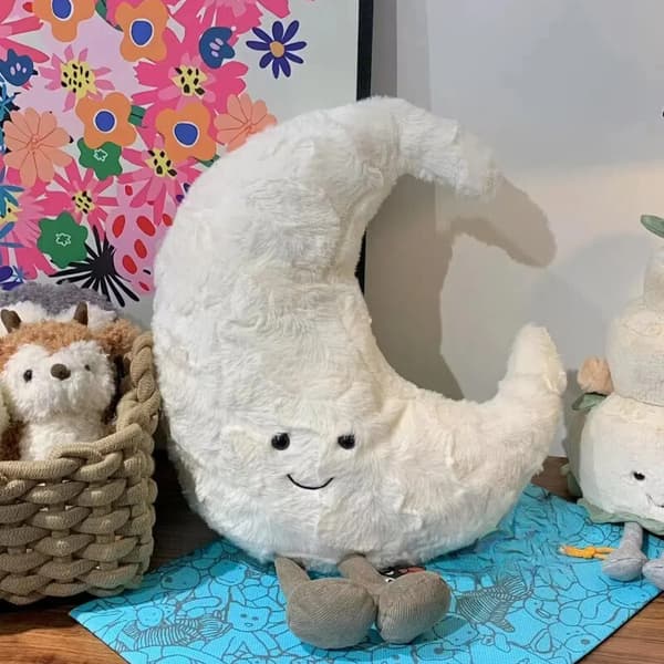 Jellycat Amuseables Måne Medium Plysch Gosedjur Mjuk Söt Present för Bebisar