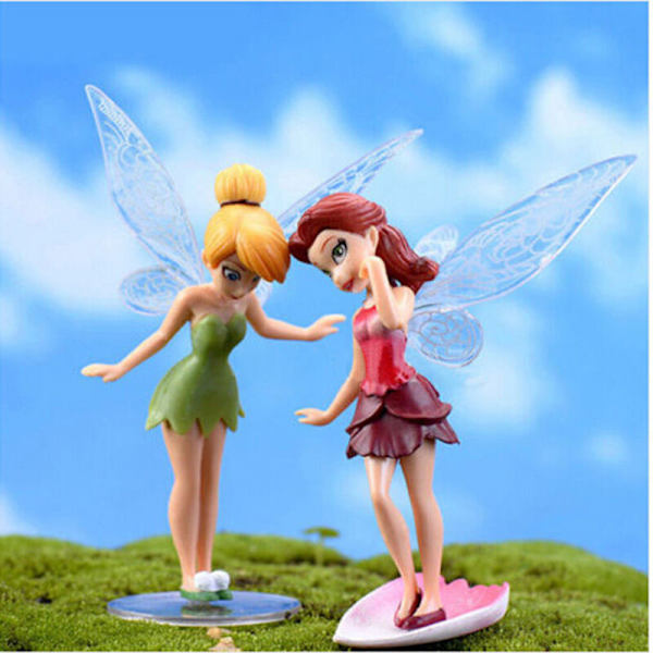 6 st Blomma Pixie Fairy Presenter Miniatyr Dekor Statyett Hemgård Prydnad Trädgård