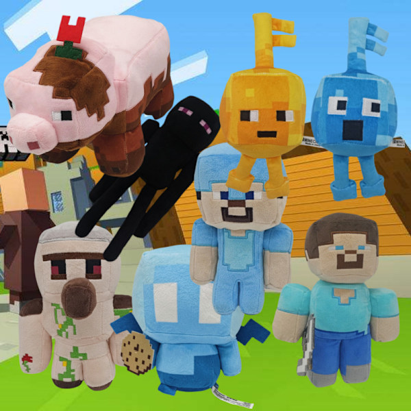 Mincraft Mjuk Leksak Gosedjur Docka Plysch Present Födelsedag MC Spel Docka ALLAY PIG Combination