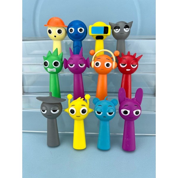 80 st Sprunki Rhythm Box Spel Action Leksak Spelfigurer Leksaksfigur Present 12PCS/Set D
