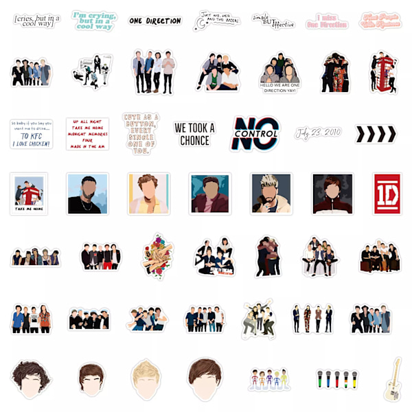 50 st One Direction Niall Liam Harry Louis Tomlinson Scrapbook Graffiti Stickers