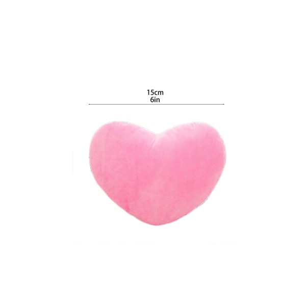 15-40 cm plysch hjärtformad kudde Dekorativa ryggkuddar Kuddpresent Pink 40cm