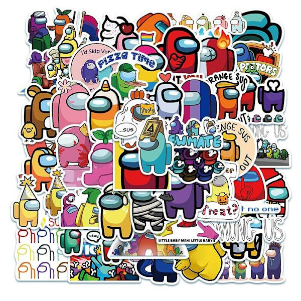 50X Among Us Steam PC PS5 Game Stickers DIY Ipad Iphone Dekaler Skateboard present