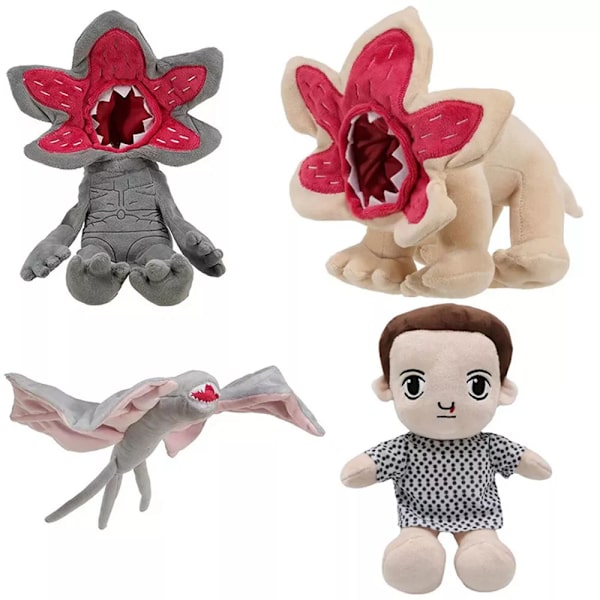 4-pack Stranger Things Demogorgon Demodog Plyschdocka Mjuk Fylld Barnpresent Leksakssats Demo-Dog