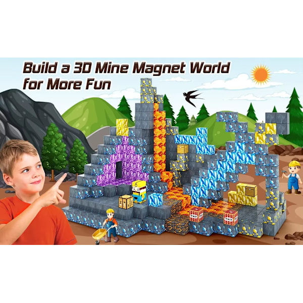 NYA 300 ST MC Magnetiska Byggklossar STEM Leksak Kreativ Lek För Barn Present 15 Random Figures