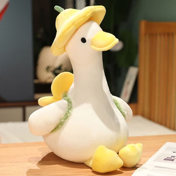 Blommor Ankor Plyschleksaker Med Ryggsäck Anka Gosedjur Docka yellow 55CM