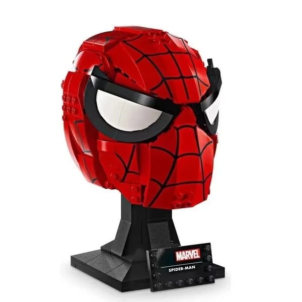 Marvel Superhjältar Spider-Mans Mask Hjälm Pussel Byggkloss Barnleksak 99023