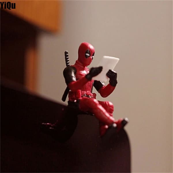 Ny Sittande Mini Deadpool Actionfigur Leksak Topper/Bil Interiör Dekoration Utan Kartong Sleeping Dead Attendant
