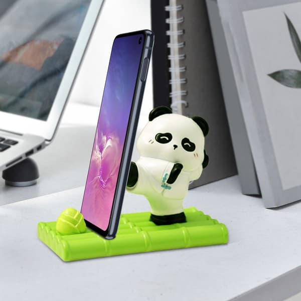 Söt Panda Universell Bordsställ för Telefon och Surfplatta Hållare Resin Panda Dekor A