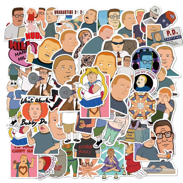 50X King Of The Hill Hank TV Cartoon Meme Decal Stickers Pack Graffiti Scrapbook
