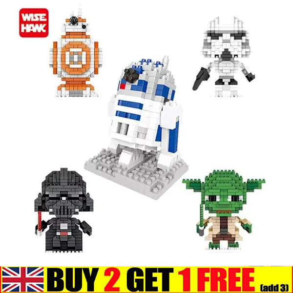 Star Wars Nanoblock Serie 3D Pussel Mikro Byggklossar DIY BB8 320pcs