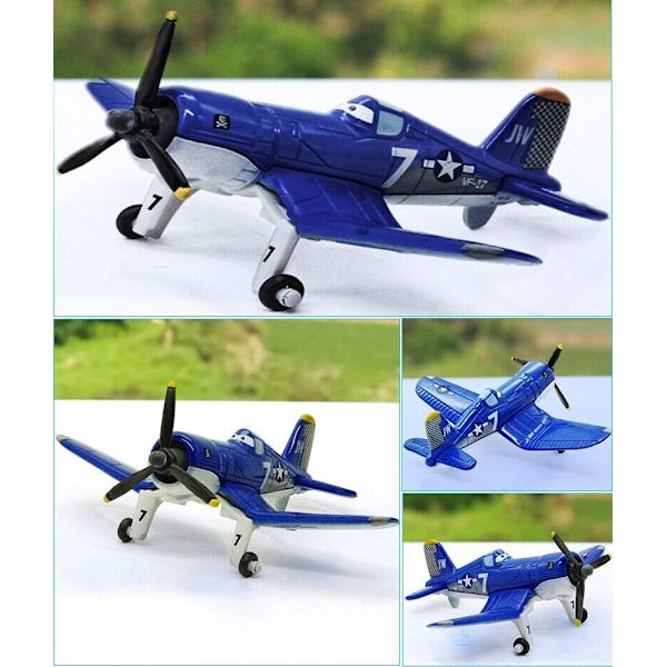 Disney Pixar Planes NO.7 Captain Diecast MovieToy Model Plane Barn Presenter Lös