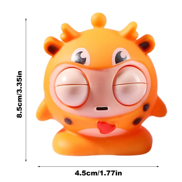 Gummi iögonfallande djurklämleksak Stressrelief Stress relief cute cow