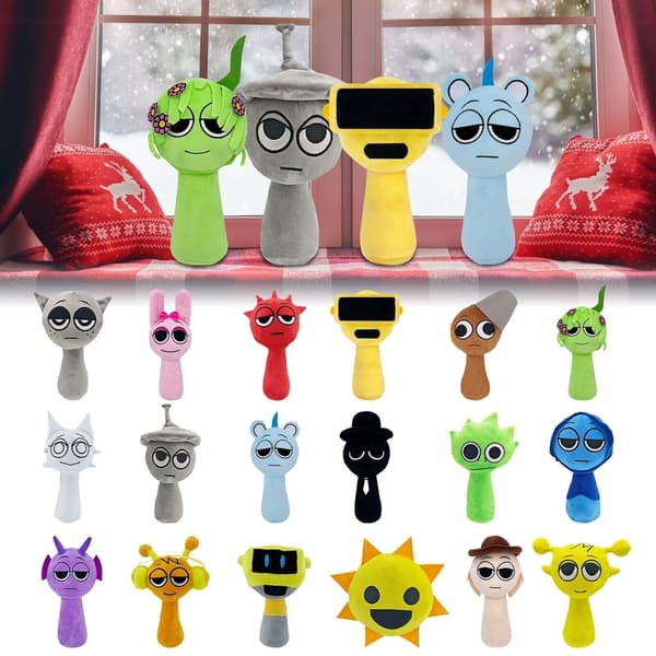 Incredibox sprunki Mjukdocka Leksak (23 cm) Jul Plyschleksak Gåva Pink One Size