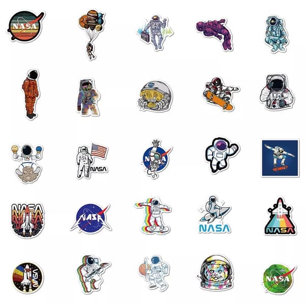 50 st NASA Space Astronaut Interstellar Travel Stickers Graffiti Skateboard Moon
