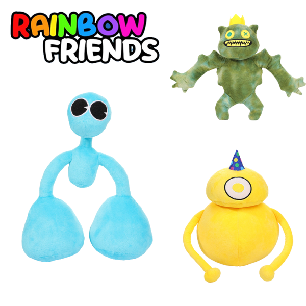 Stor Roblox Rainbow Friends plyschleksak Idealisk present för barn och samlare Blue