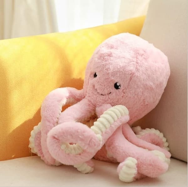 40cm Bläckfisk Plysch Mjuka Leksaker Gosedjur Teddy Docka Kramande Havsdjur Pink