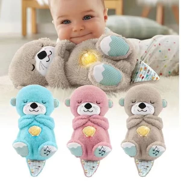Fisher-Price Lugn & Mys Utter Plyschleksak med Musik och Ljus Blue