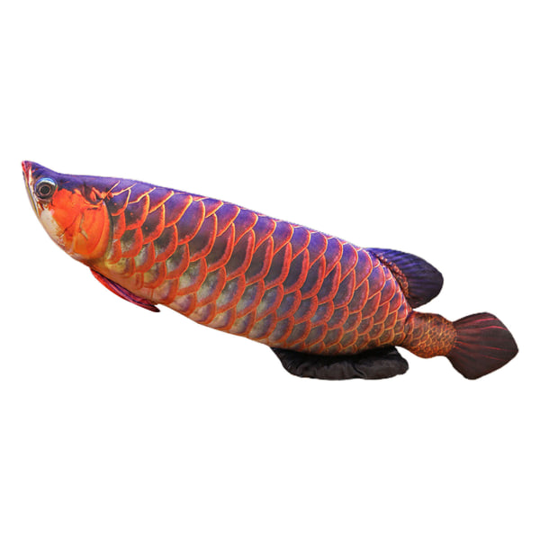 Fisk plysch leksak Gyllene Arowana soffa prydnad fyllda havet kudde Purple 30cm