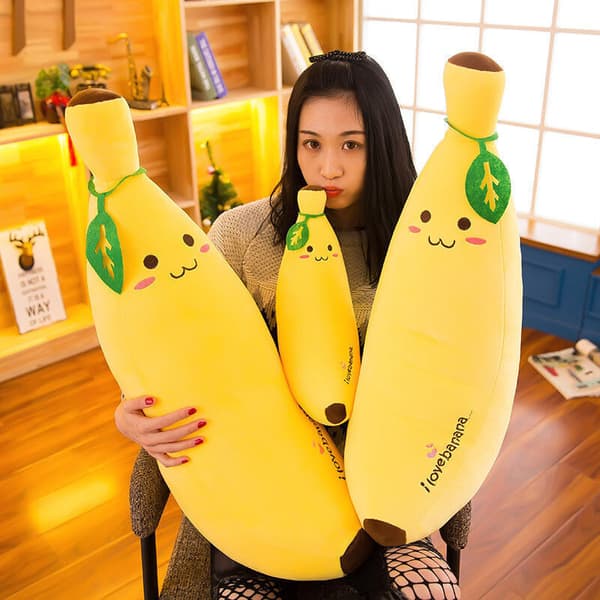 Härlig Söt Mjuk Plysch Banan Gosedjur Docka Jul Barn Flicka Gåva Present 35 cm