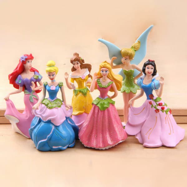 6st Disney Princess Toy Cake Topper Cinderella Snow White Belle Kids Present