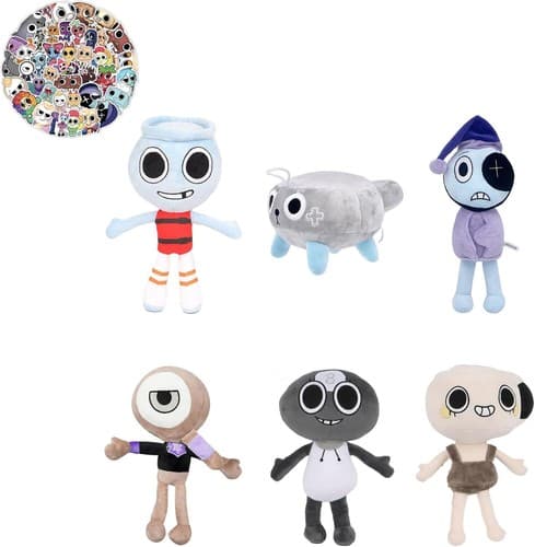 Dandy s World Spel Plysch Tecknad Mjuk Stoppad Kudde Dockor För Barn Leksaker Present-NY 6pack