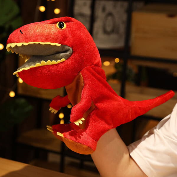 Djurhanddocka Dinosaurie Handskar Verklighetstrogna Mjuka Plyschdockor Barnleksak H