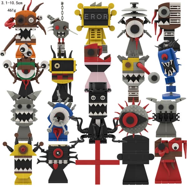 Nytt Incredibox Sprunki Figur Byggkloss Set Skräckspel Leksak av Tegelstenar Barnpresent 19pcs/set