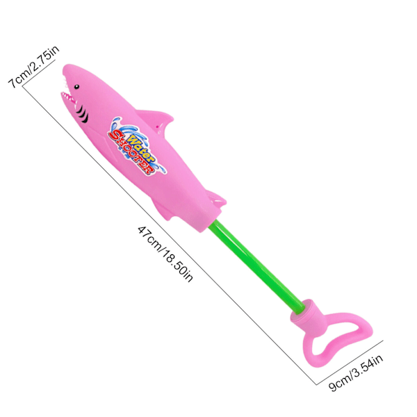 Dra ut Typ Barn vattensprinklerleksak Poolleksak Tecknad fiskform leksakssprutare shark