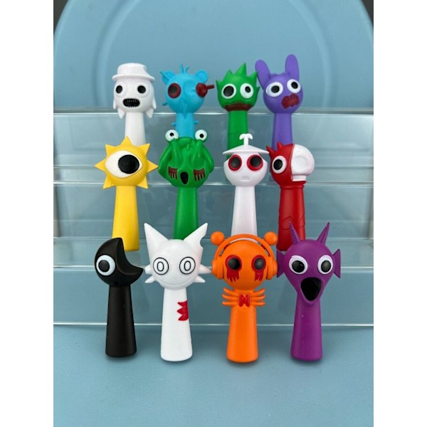 80 st Sprunki Rhythm Box Spel Action Leksak Spelfigurer Leksaksfigur Present 12PCS/Set E