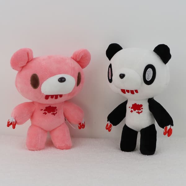 Plyschleksak Melankoli Rosa Björn Seriefigur Docka Barn Presenter Ny Black Sit 25cm