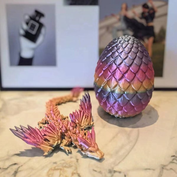 3D printed överraskning Magic Dragon Egg Artikulerande Ädelsten Dragon Fidget Toy A One Size